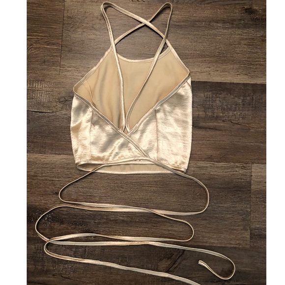 Metallic Open-Back Crop - Picture 2 of 4